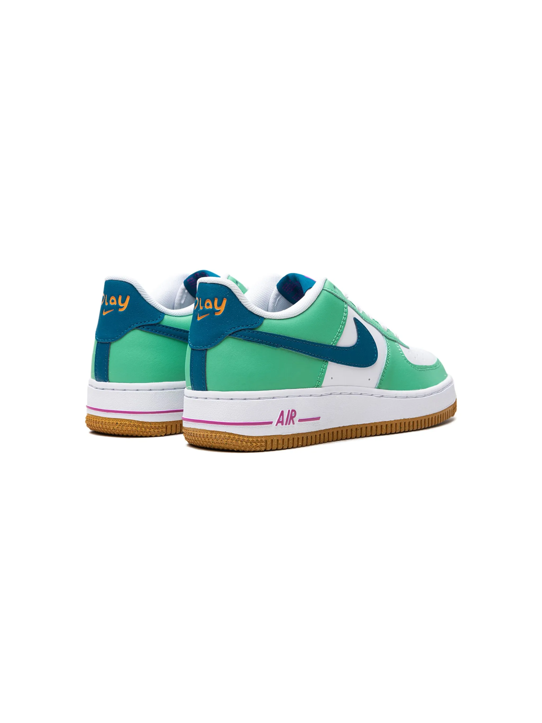 Кроссовки Air Force 1 Low LV8 Play Nike Kids, зеленый — фото 3