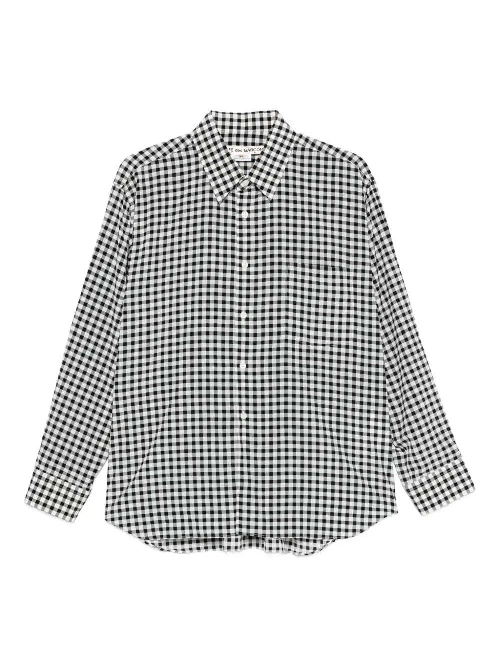 

Рубашка в клетку гингем COMME DES GARCONS, черный