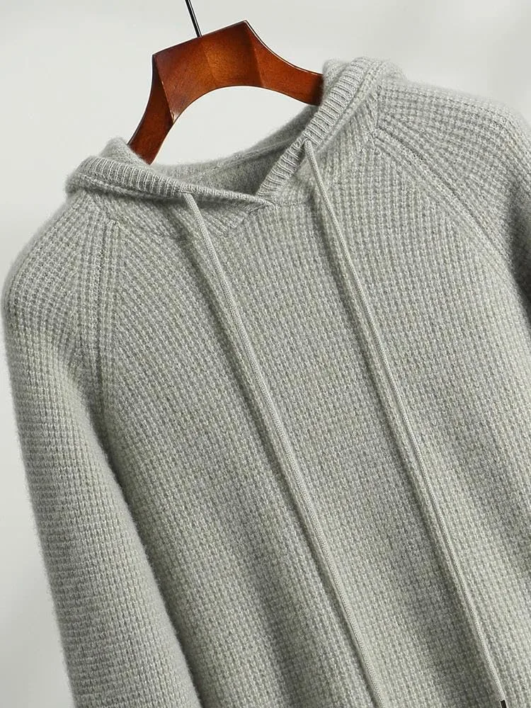 Мужской худи-свитер Wool Textured, утепленный, мягкий вязаный — фото 3