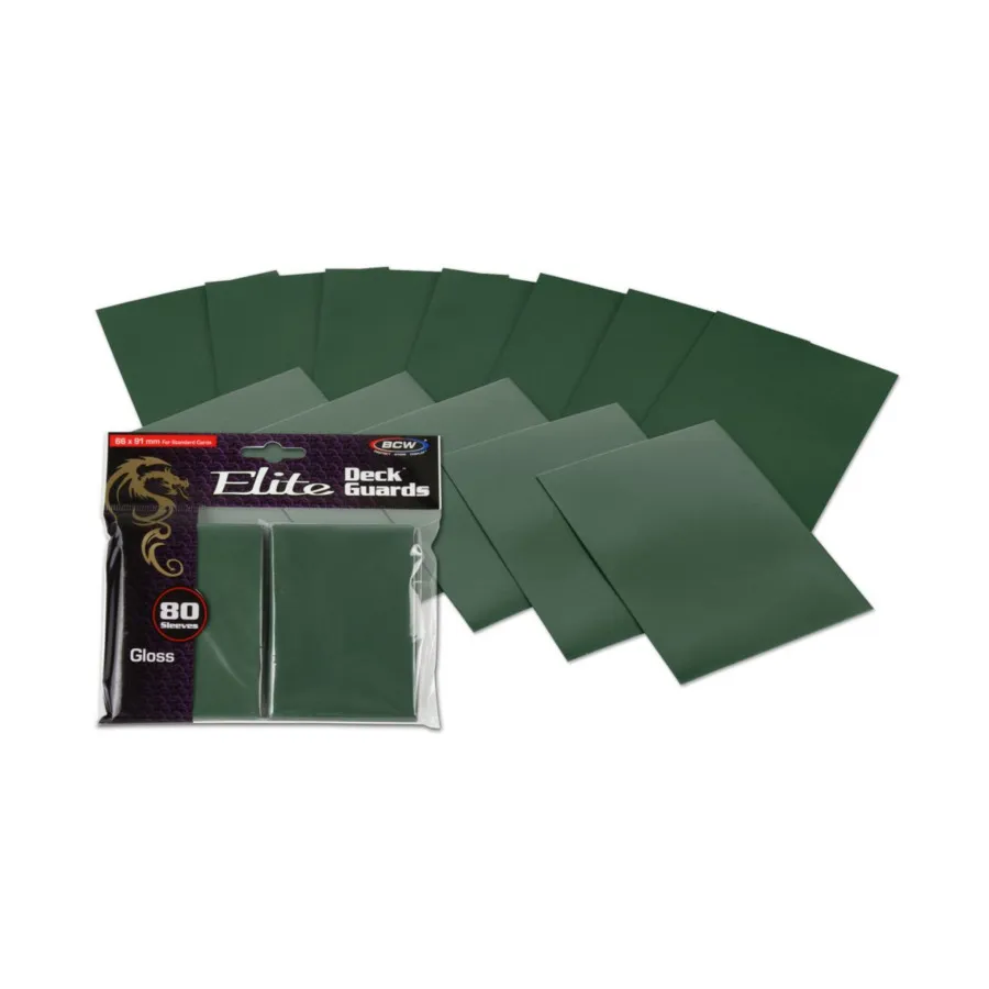 

Элитные матовые конверты для карточек — зеленый (80), Card Sleeves (BCW Supplies)