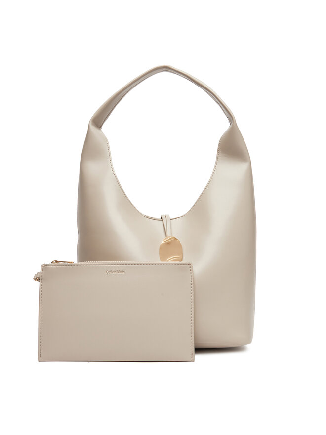 

Сумка Stone Lock Slouchy Small Shoulde LV04K3176G Calvin Klein Jeans, экрю