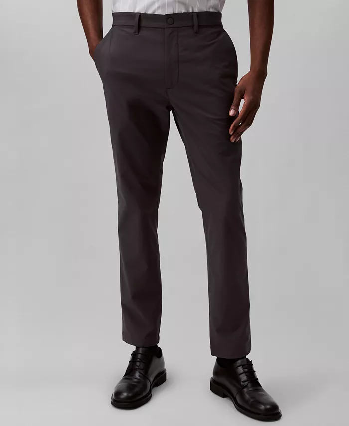 

Мужские узкие брюки со стретчем и устойчивые к сминанию Tech Pants Calvin Klein, серый