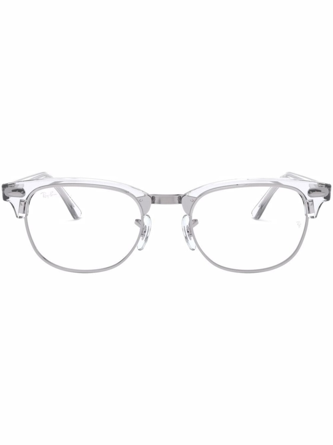 

Ray-Ban очки Clubmaster в прозрачной оправе, белый