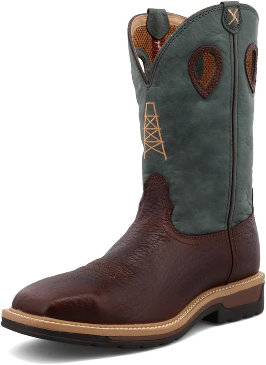 

Ботинки Twisted X Mens 12" с металлическим носком в западном стиле, синий