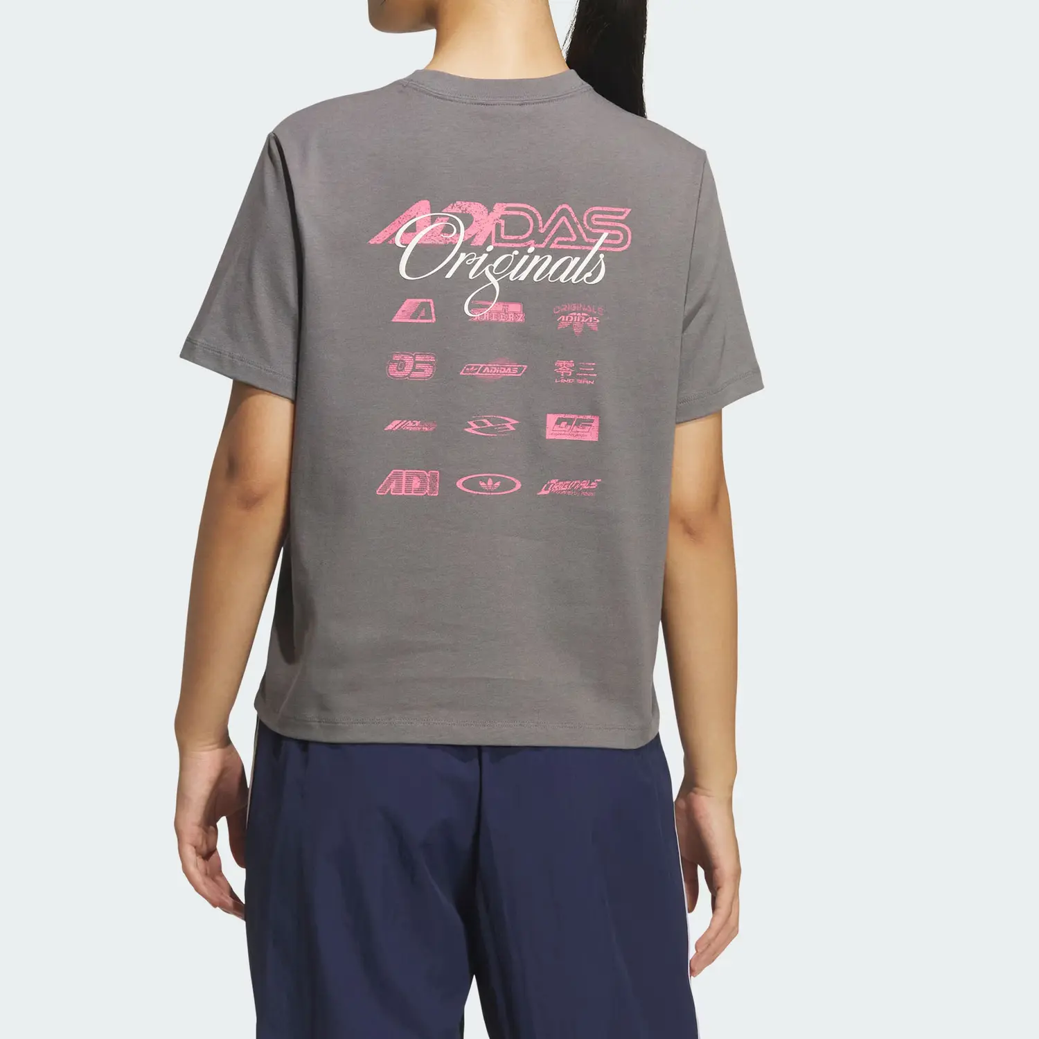Футболка женская Adidas Originals, серый — фото 3