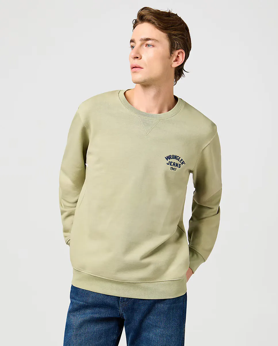

Мужской свитшот обычного кроя в светлую зиму Wrangler, светло-зеленый