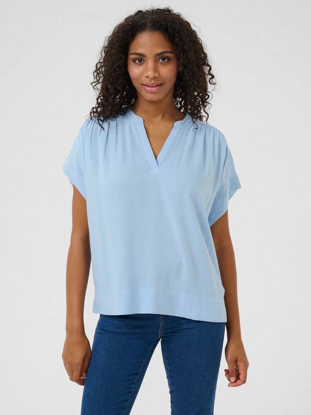 

Блузка milia с коротким рукавом-крылышком KAFFE, цвет Soft Chambray