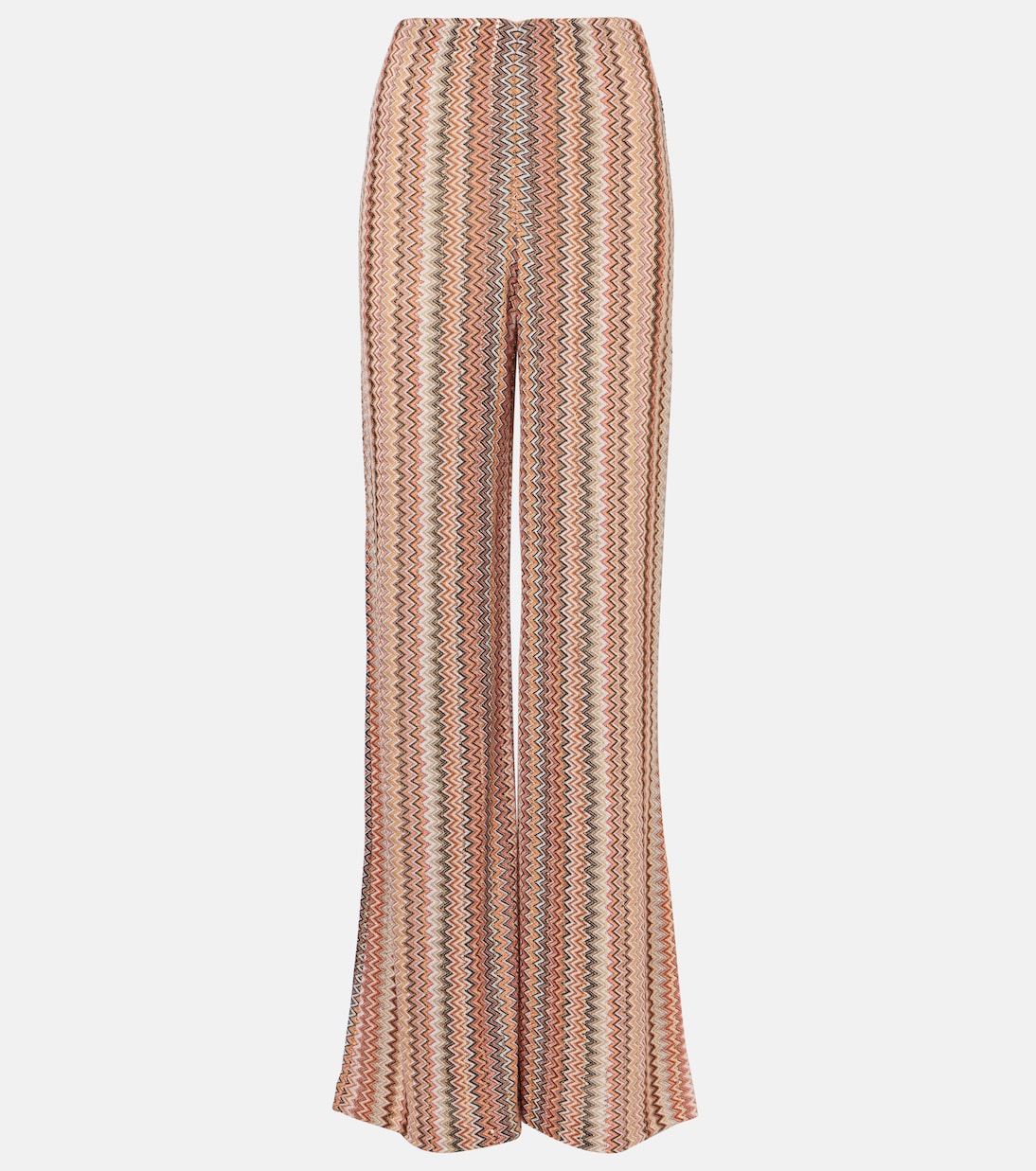 

Брюки широкого кроя из хлопковой смеси с зигзагом Missoni, Ivory, Beige And Black Toned