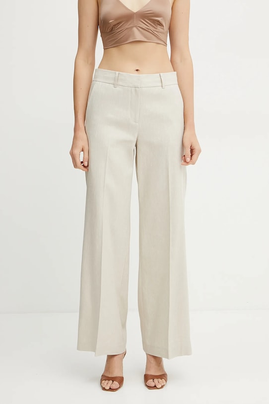 

Льняные брюки Michael Michael Kors, бежевый