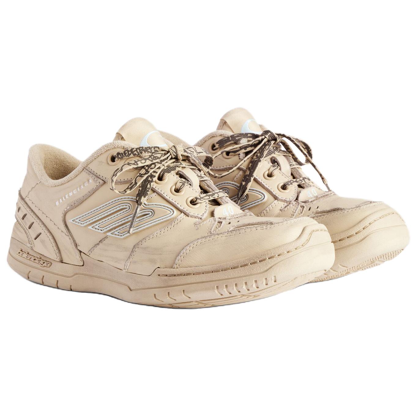 Balenciaga Хамптонс Worn Out Low top скейтборд обувь женские бежевый — фото 4