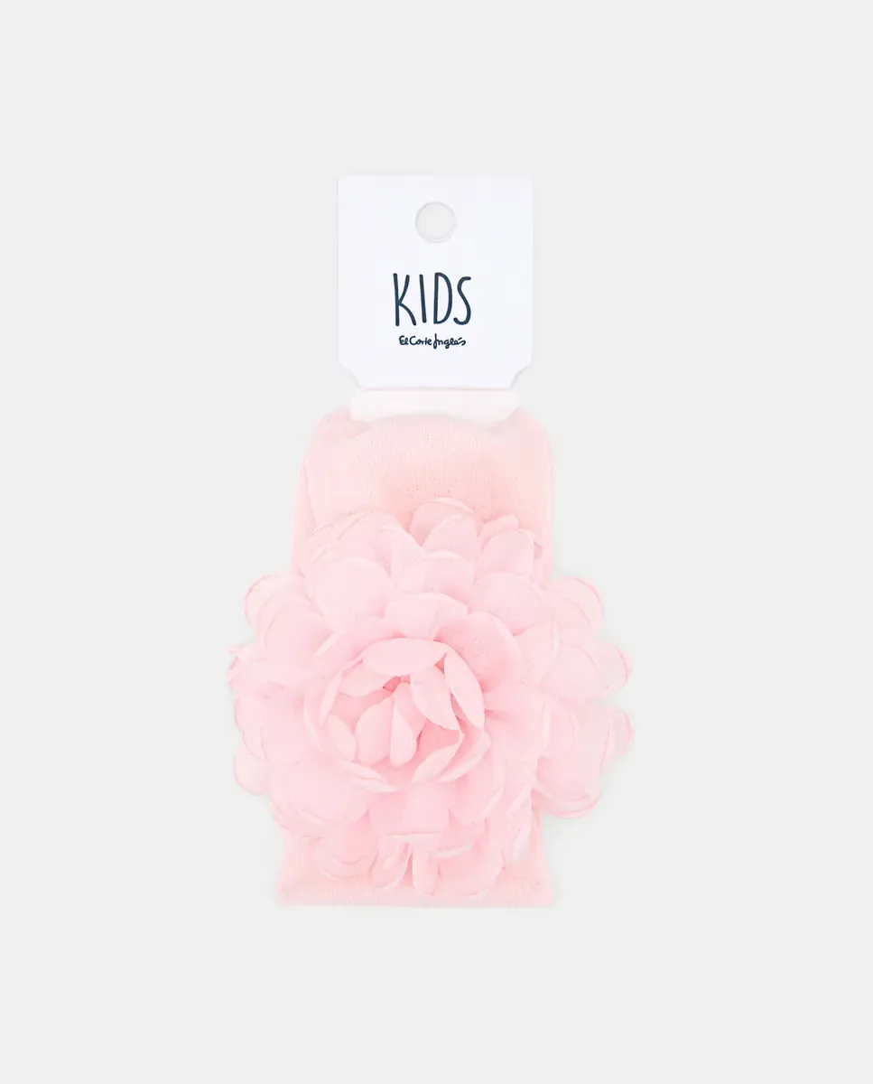 Широкая лента с цветком для девочки Kids El Corte Inglés, светло-розовый