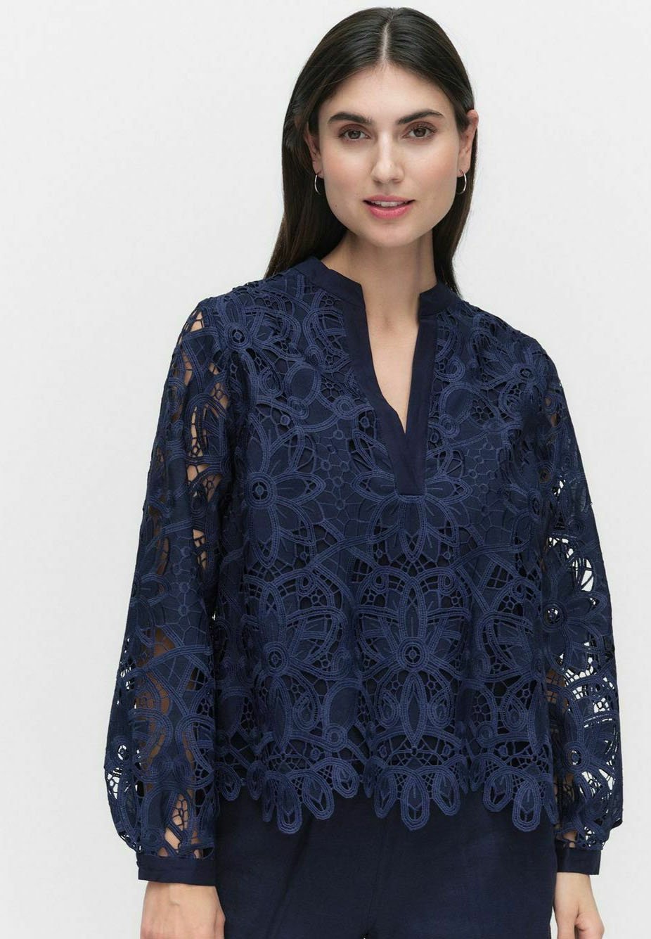 

Блуза LISEN BRODERIE ANGLAISE STOCKH LM, синий