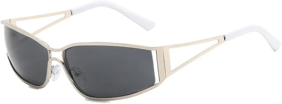 

Солнцезащитные очки Y2k для женщин и мужчин, большие солнцезащитные очки с градиентным переходом, очки в стиле стимпанк, солнцезащитные очки с зеркальными линзами KTUCN, B