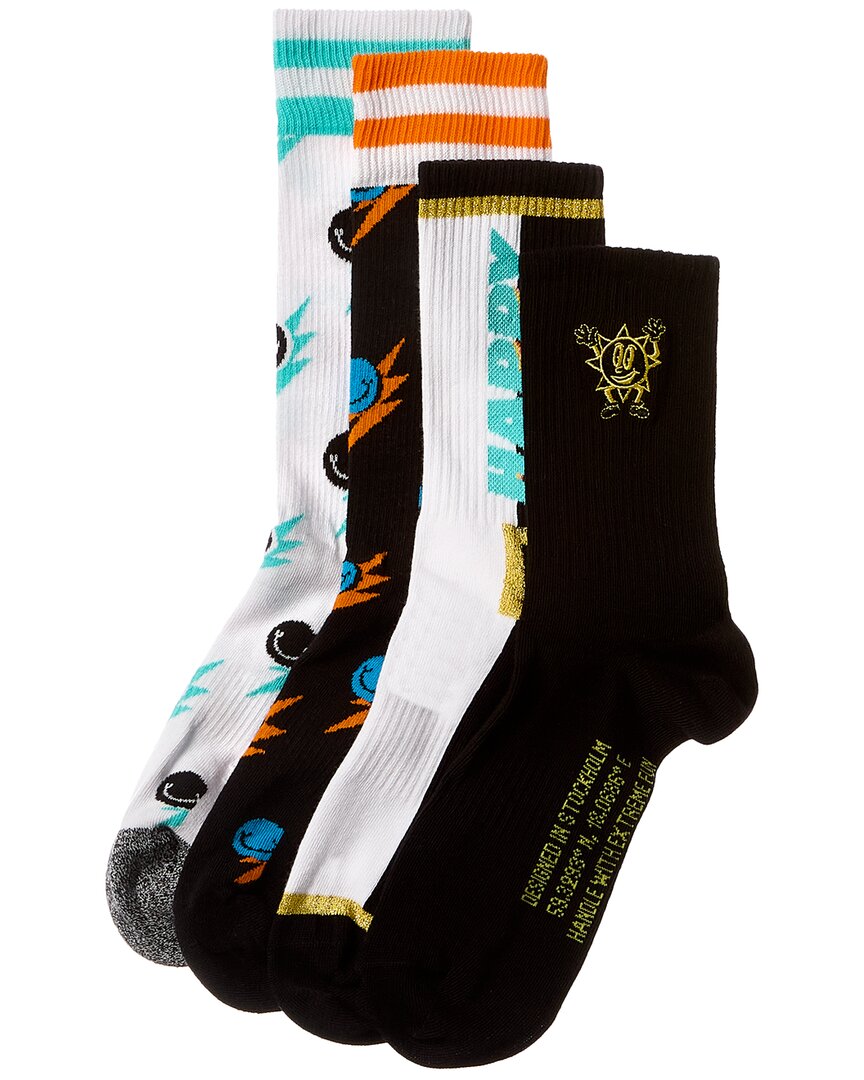 

Набор из 4 носков Happy Socks с надписью Happy, цвет multi