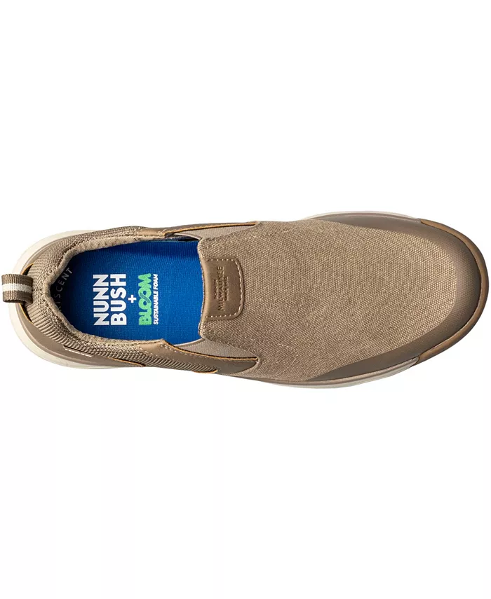 Мужские слипоны Sedona Canvas Moc Toe Nunn Bush, коричневый/бежевый — фото 4