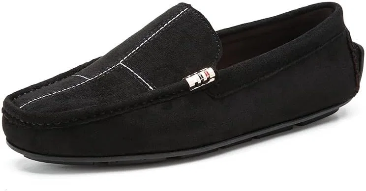 Мужские лоферы, замшевые, Classic Slip-ons, черный SayfuR