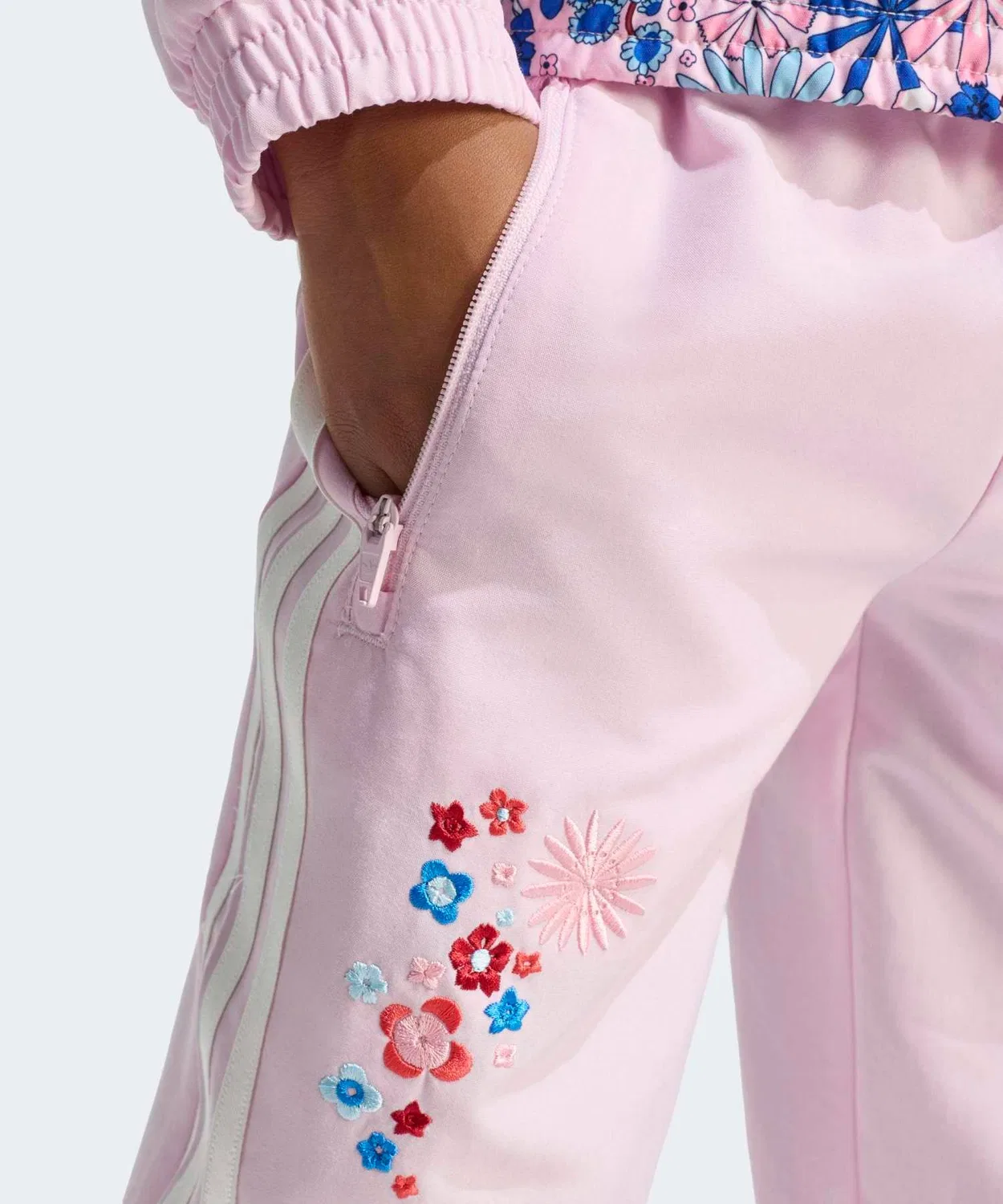 Костюм спортивный Adidas Originals x Liberty London, 2 предмета, розовый — фото 4