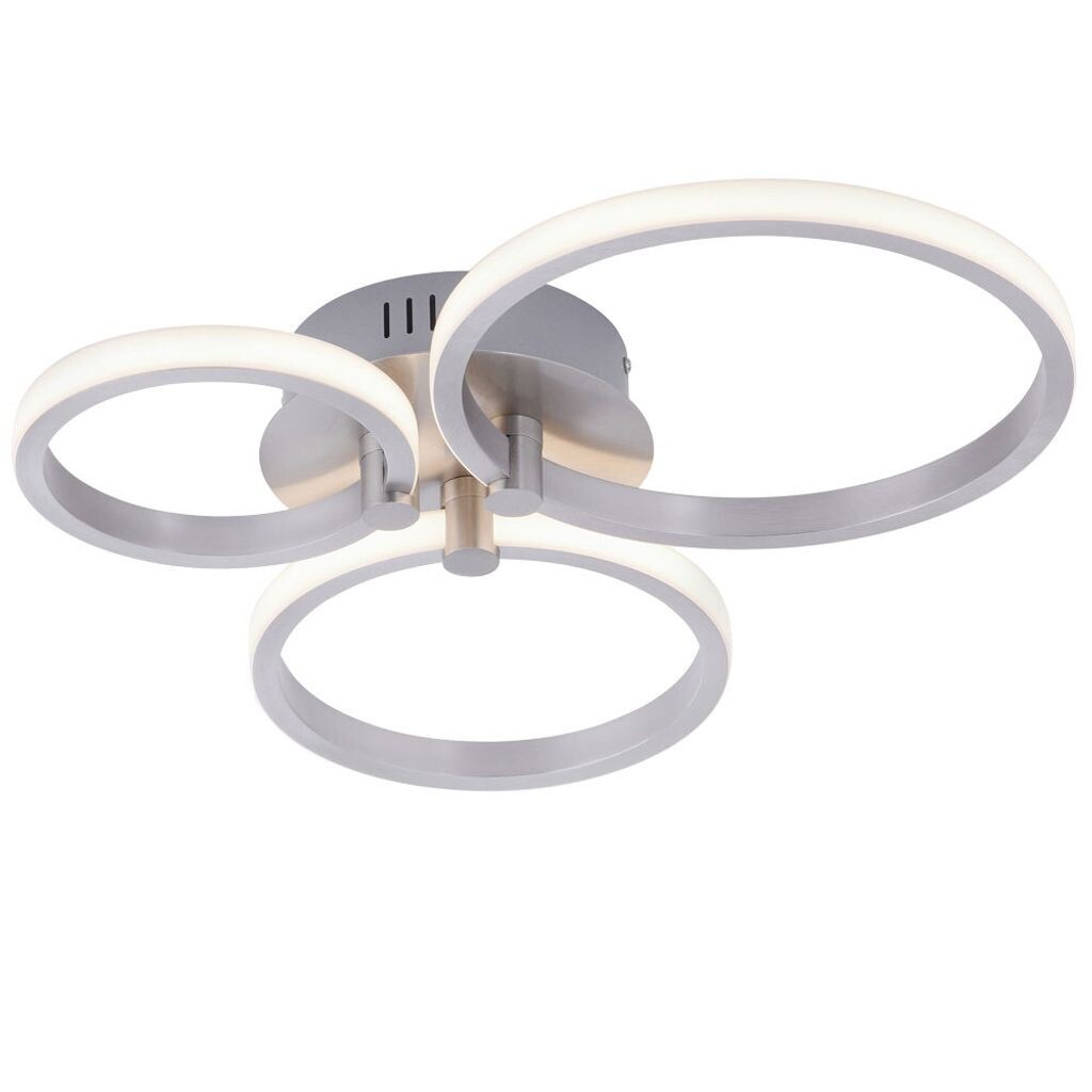 

Потолочный светодиодный светильник, стальной цвет, кольцевой дизайн, L 39 см JUST LIGHT, серебро