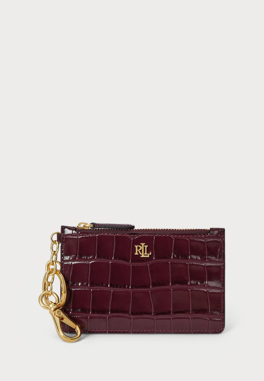 

Кошелек Lauren Ralph Lauren CROC-EMBOSSED LEATHER ZIP CARD CASE, Dark Garnet/Dark Red