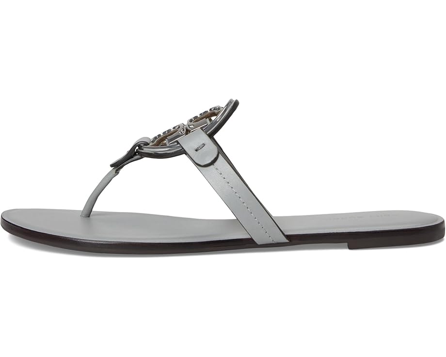 Сандалии Tory Burch Metal Miller, цвет Loutre Gray/Silver — фото 4