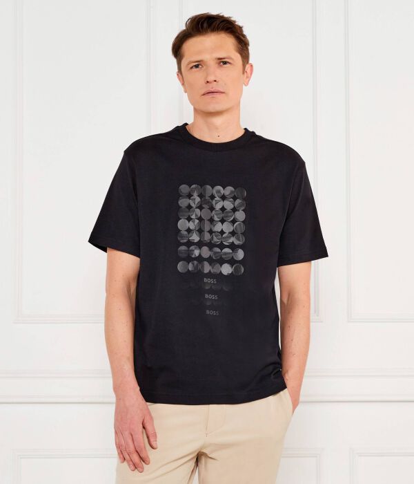 

Футболка с принтом в полоску c Relaxed fit Boss Green, черный