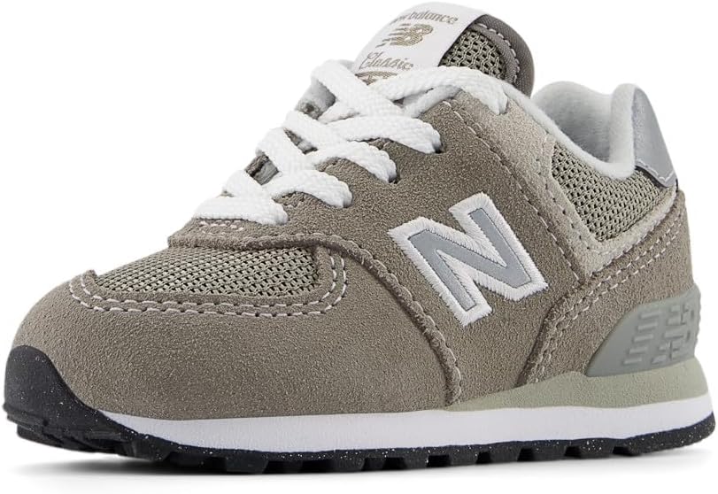 Кроссовки New Balance Kids' 574 V1 на шнуровке, серый/белый