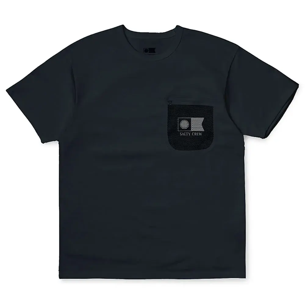 

Футболка с коротким рукавом Salty Crew Real oversized mesh pocket, черный