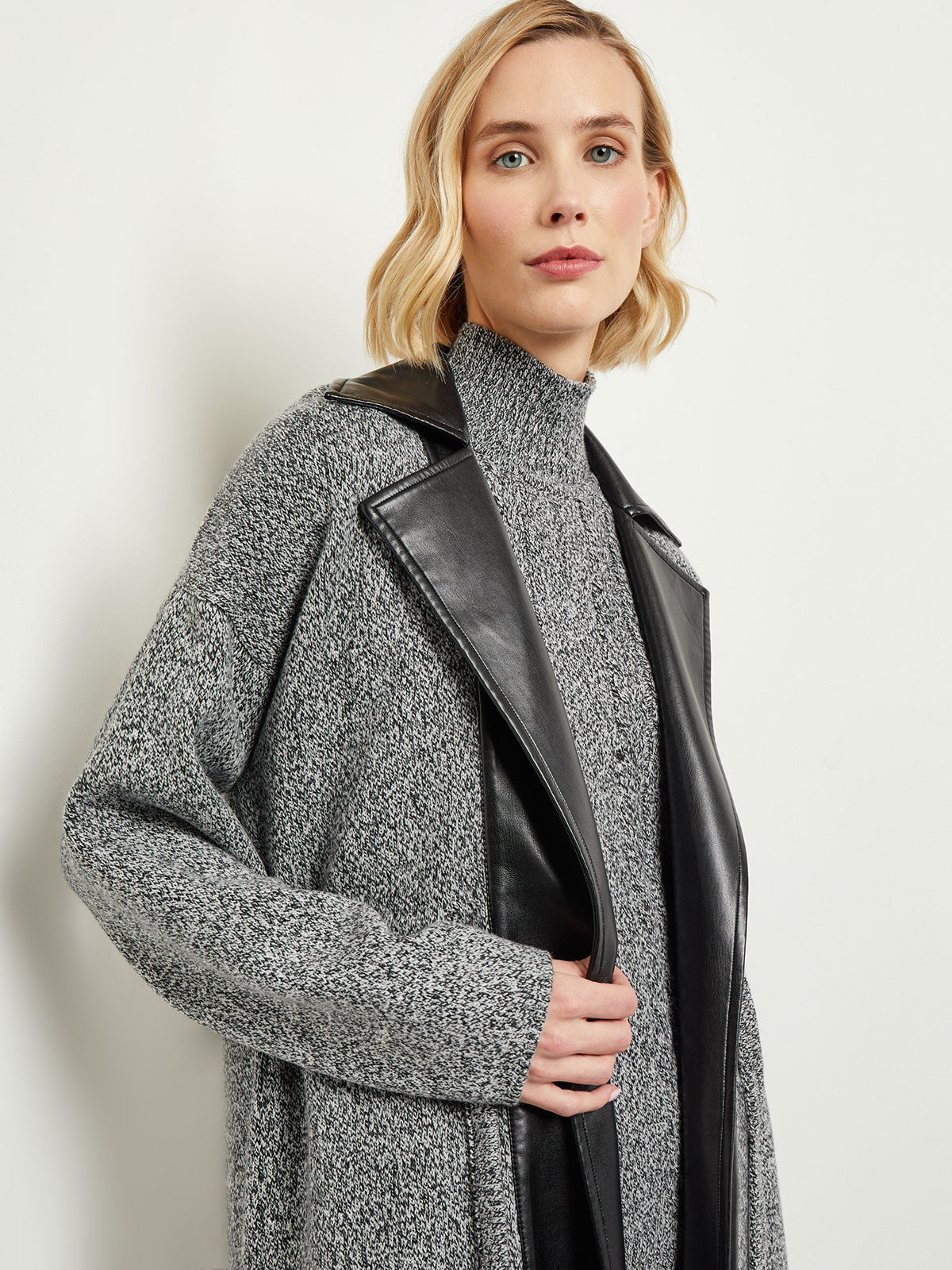 

Куртка с поясом Misook, цвет black/new ivory