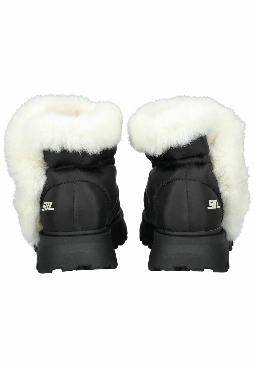 Зимние женские ботинки Steve Madden стеганые с мехом, черный — фото 3