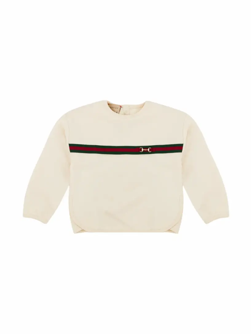 

Хлопковый джемпер Horsebit Gucci, бежевый