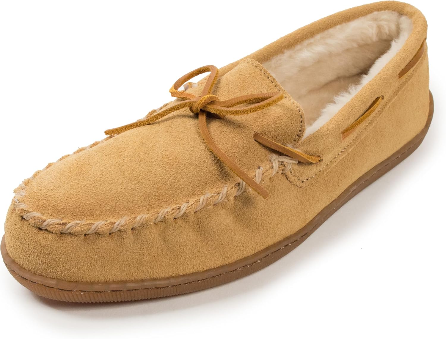 

Мужские тапочки Minnetonka с плюшевой подкладкой и жесткой подошвой