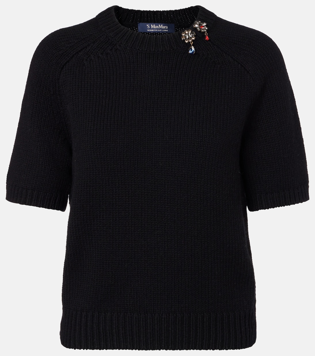 

Топ из шерсти и кашемира Pepli S Max Mara, Nero