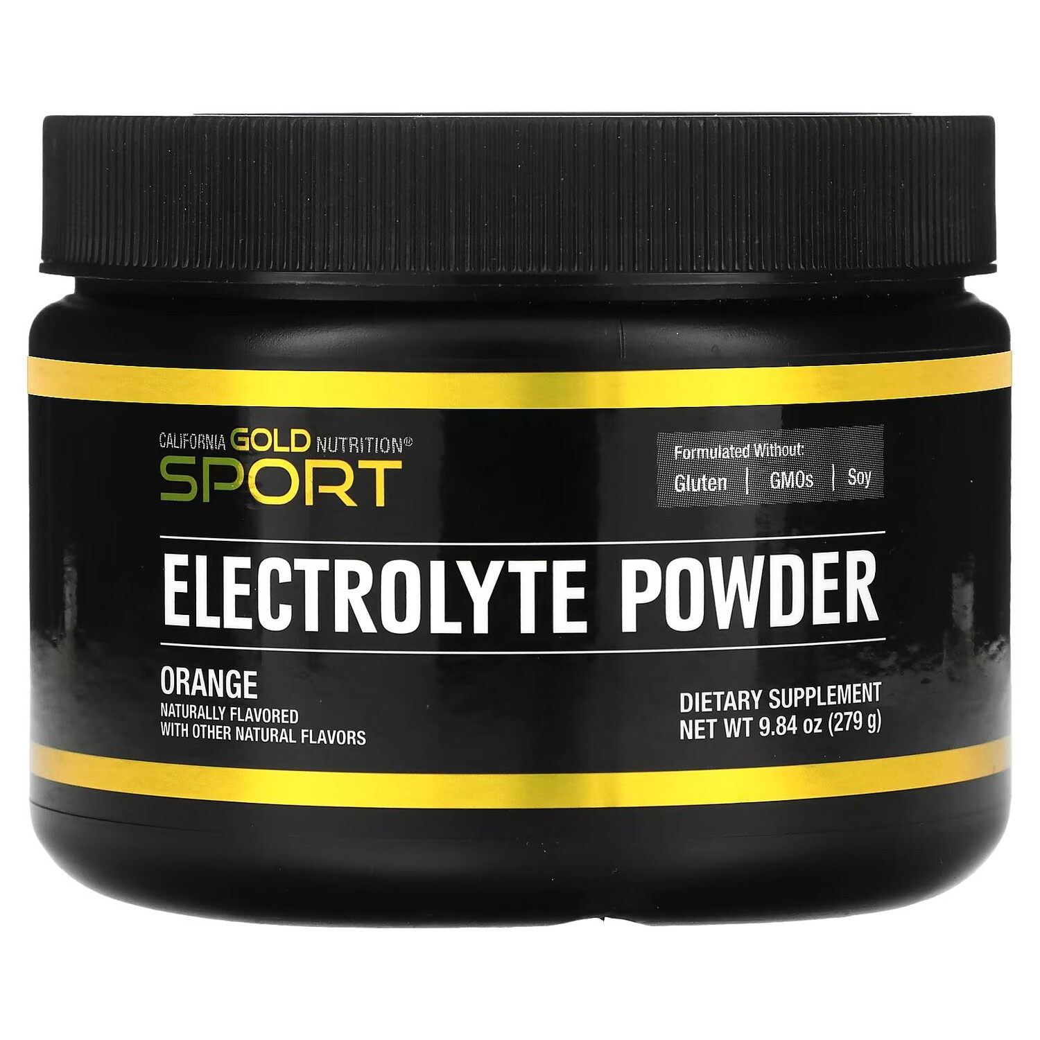 

Sport, Порошок электролита, натуральный апельсин, 9,84 унции (279 г) California Gold Nutrition
