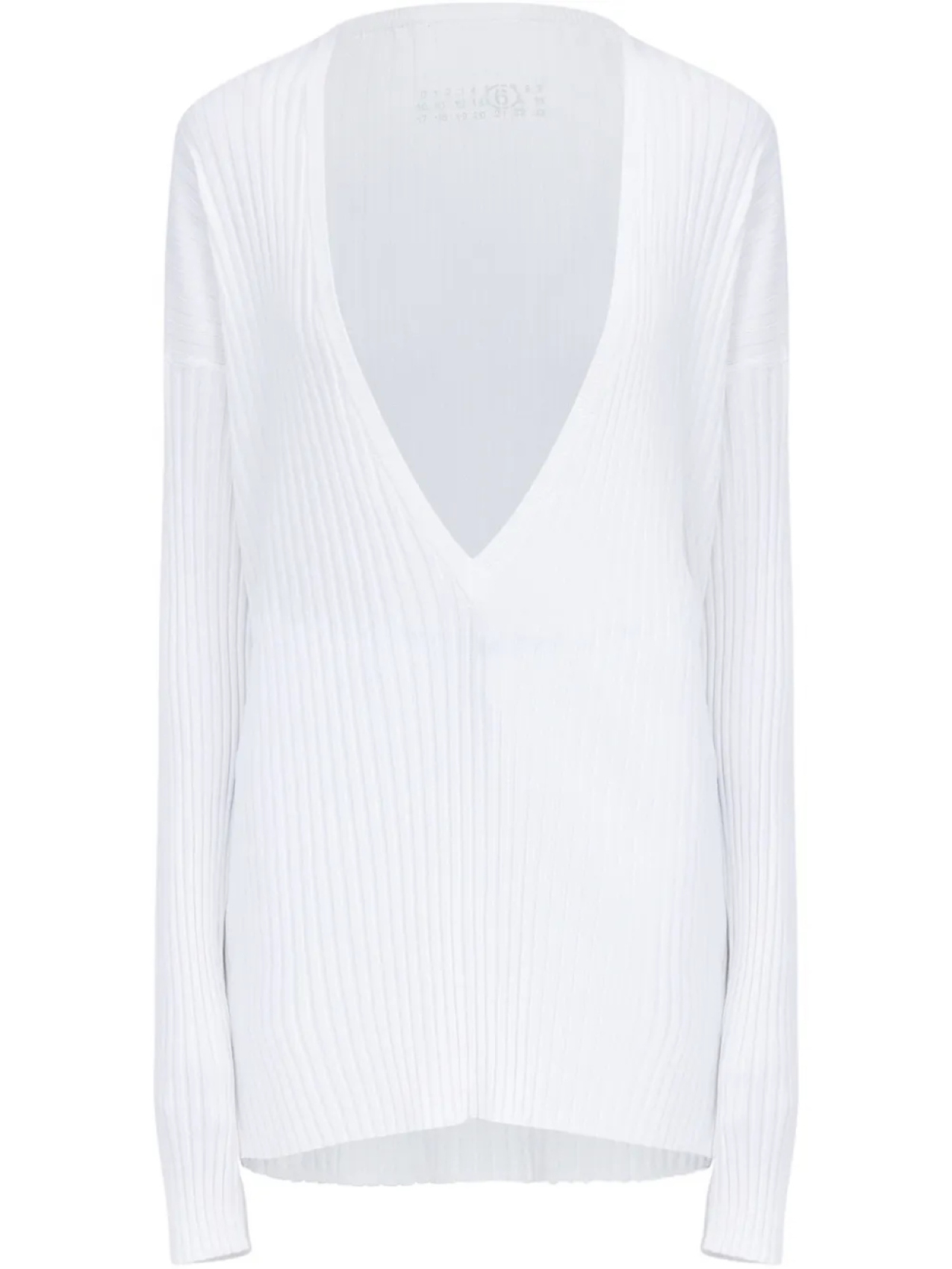 

Платье мини в рубчик MM6 Maison Margiela, белый