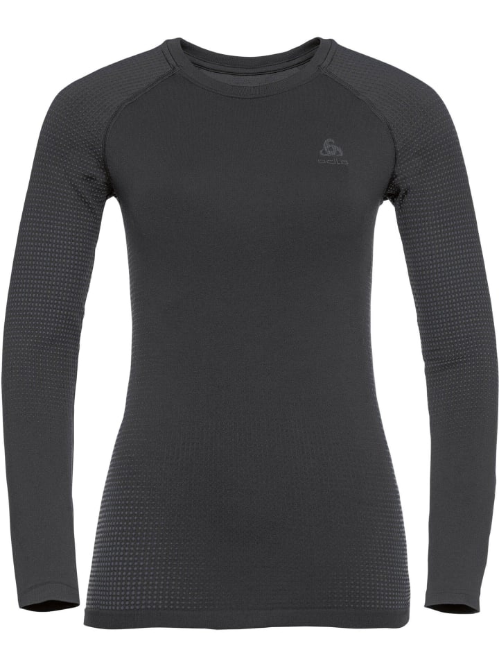

Лонгслив Odlo Funktionsunterhemd, цвет black - new odlo graphite grey