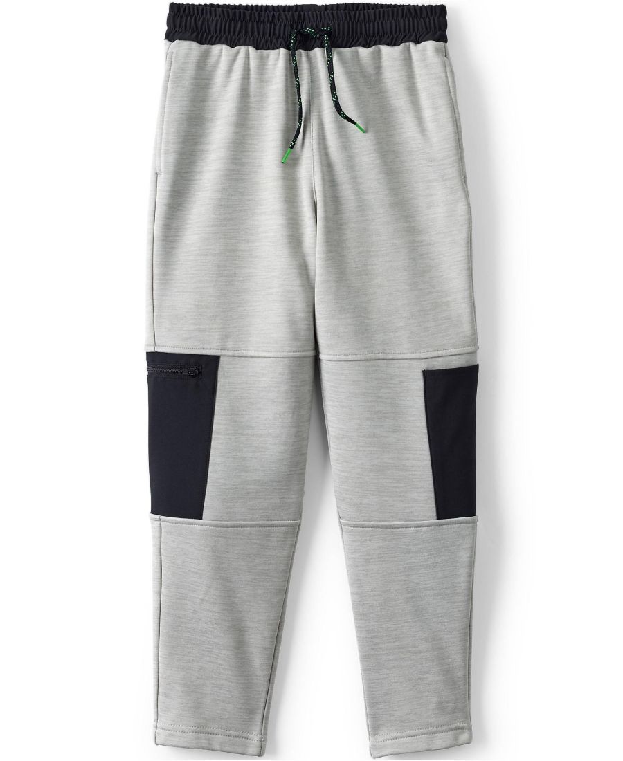 

Детские базовые флисовые спортивные брюки Iron Knee Lands' End, Gray heather