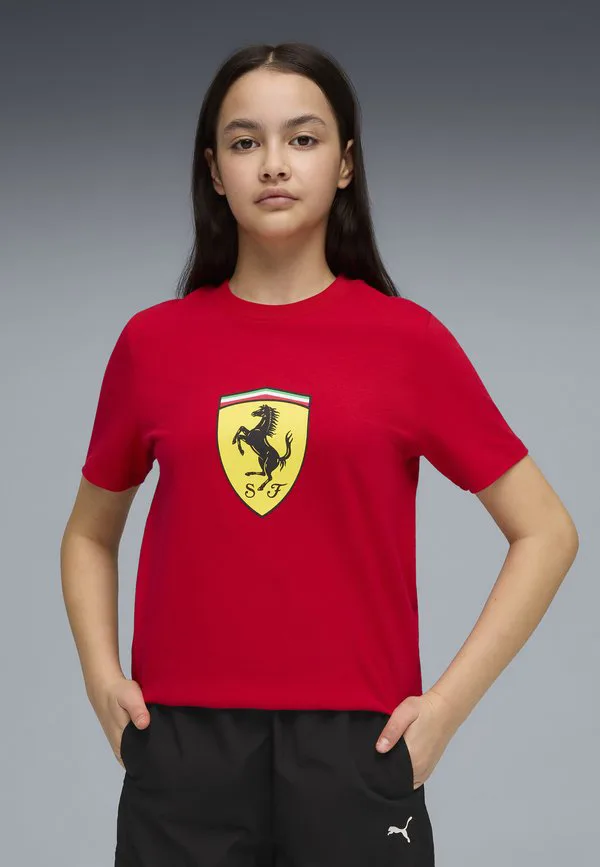 Футболка с принтом в виде цветного щита scuderia ferrari Puma, Rosso Corsa — фото 2