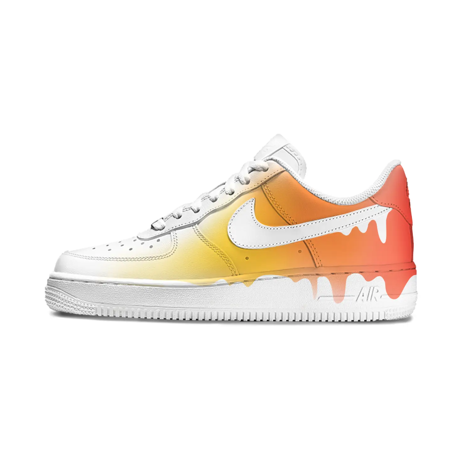 

Кроссовки Nike Air Force 1 Skateboarding Shoes Women's Low-top Gradient Orange, белый