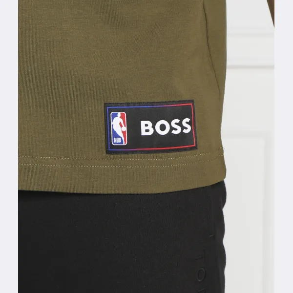 T_Basket_4 футболка свободного кроя Boss x NBA Boss, зеленый — фото 4