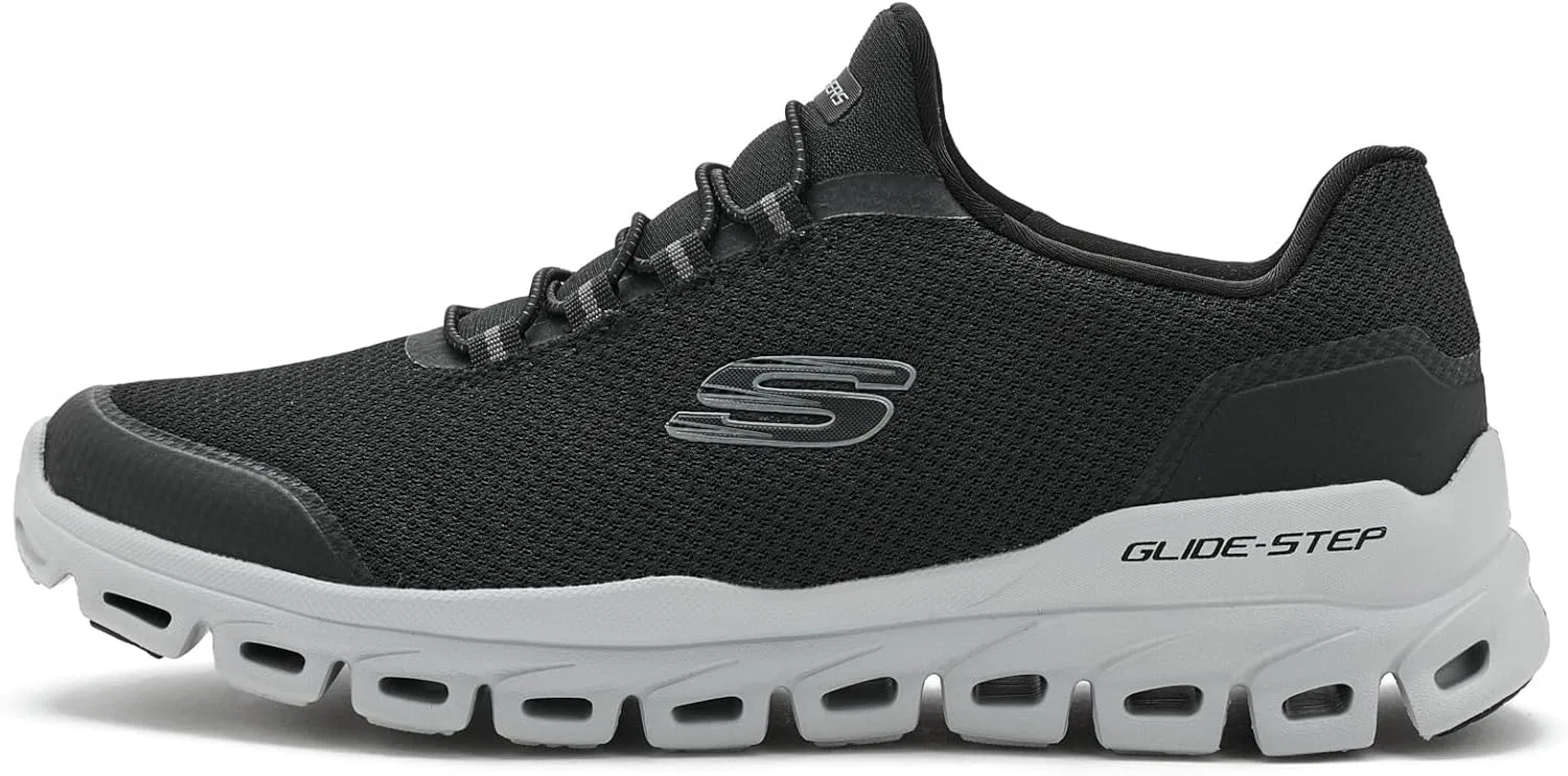 Кроссовки Skechers Men's Glide-Step Noltek, Black Grey — фото 4