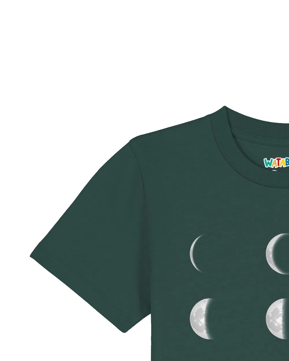 Футболка с лунными фазами Wat? Apparel, темно-зеленый — фото 3