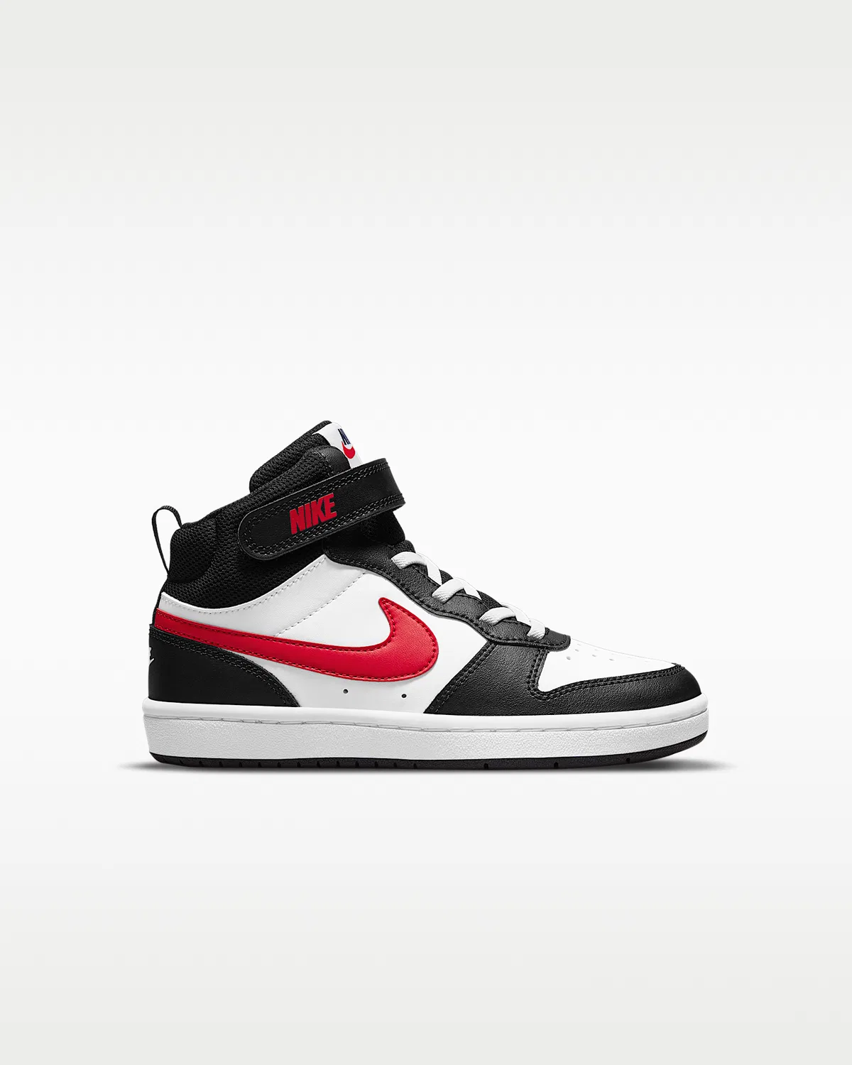 Кроссовки Nike Court Borough Mid 2 для малышей, White/White/Black/University Red — фото 3