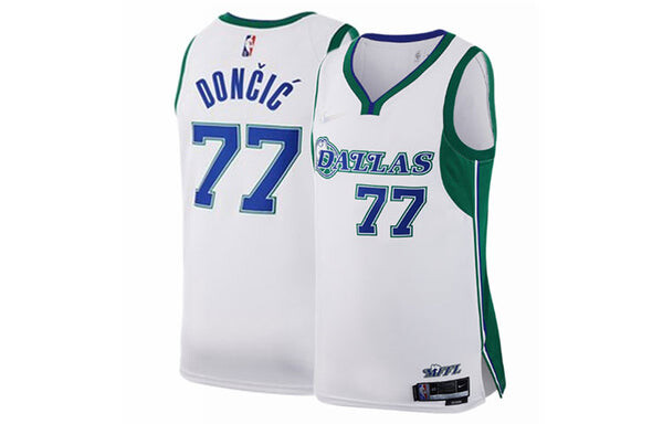 Майка Nike NBA Doncic Mavericks 75 Anniversary City limited SW Fan Edition Basketball Sports Jersey Vest White, белый — фото 2