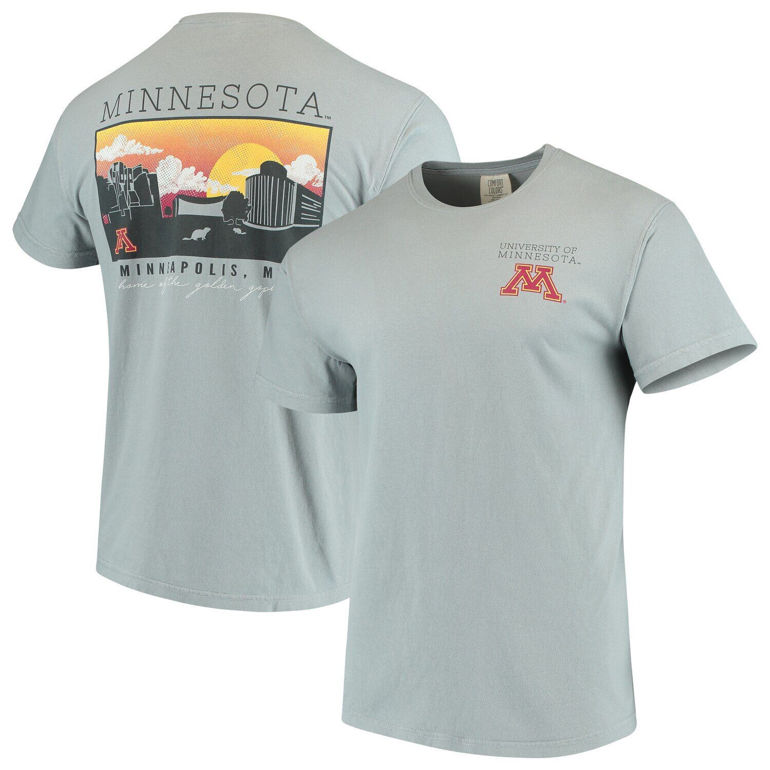 

Мужская серая футболка Minnesota Golden Gophers Team Comfort Colors Campus Scenery, Серый, Мужская серая футболка Minnesota Golden Gophers Team Comfort Colors Campus Scenery
