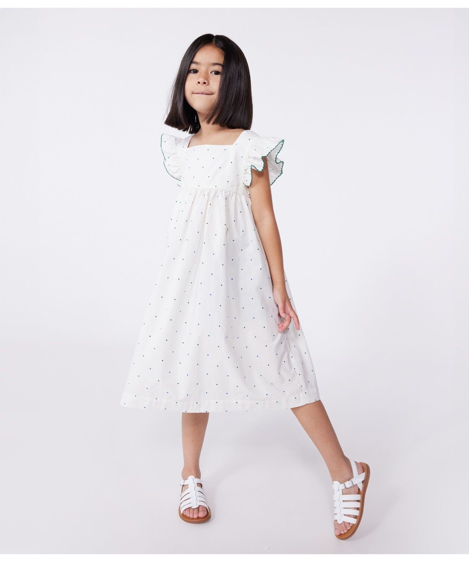 Платье один кусочек Petit Bateau, Off-white/Multicolor — фото 2