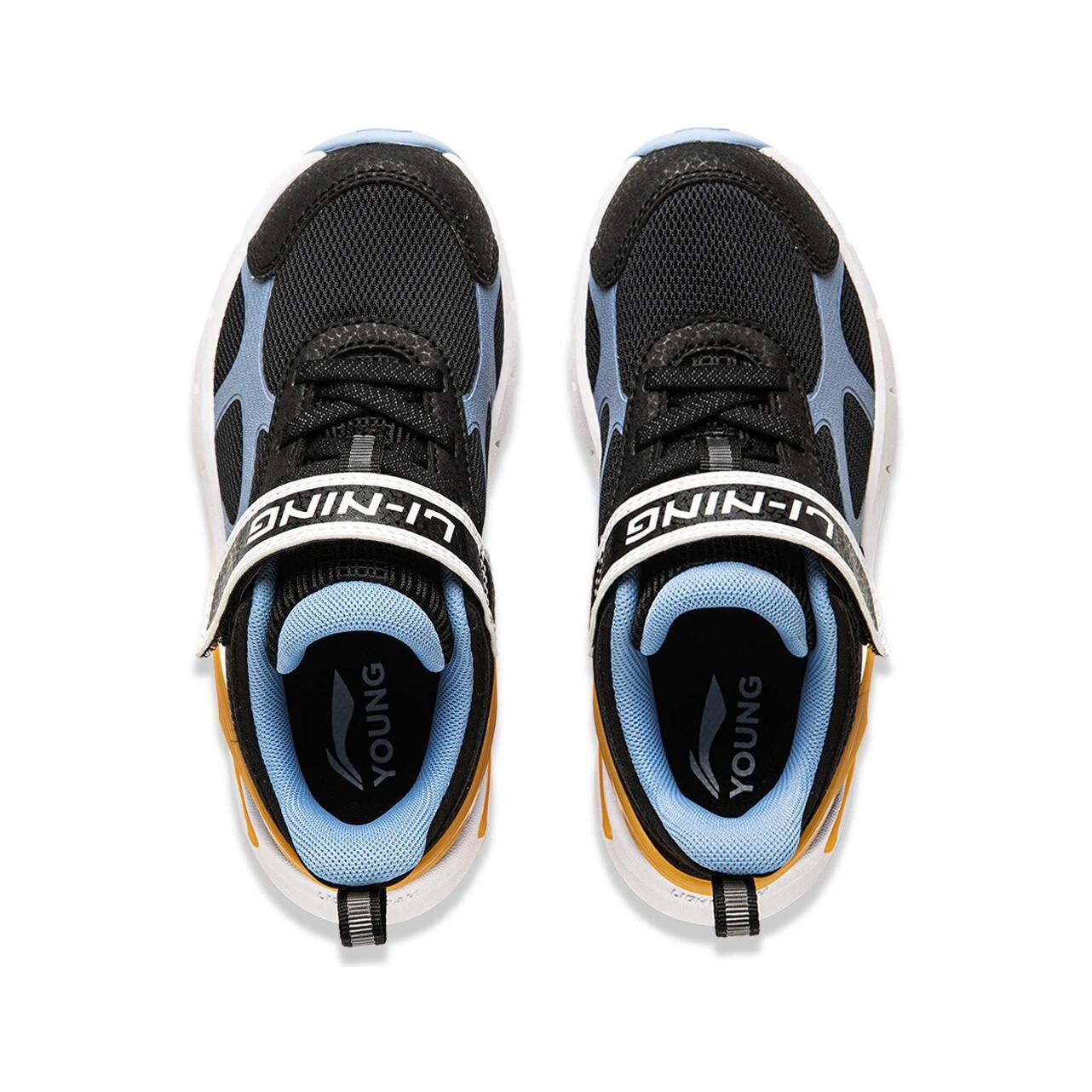 Кроссовки LINING YOUNG Sports Life Collection Kids Lifestyle Shoes PS Low-top Black/Clear Mountain Blue, черный/синий — фото 4