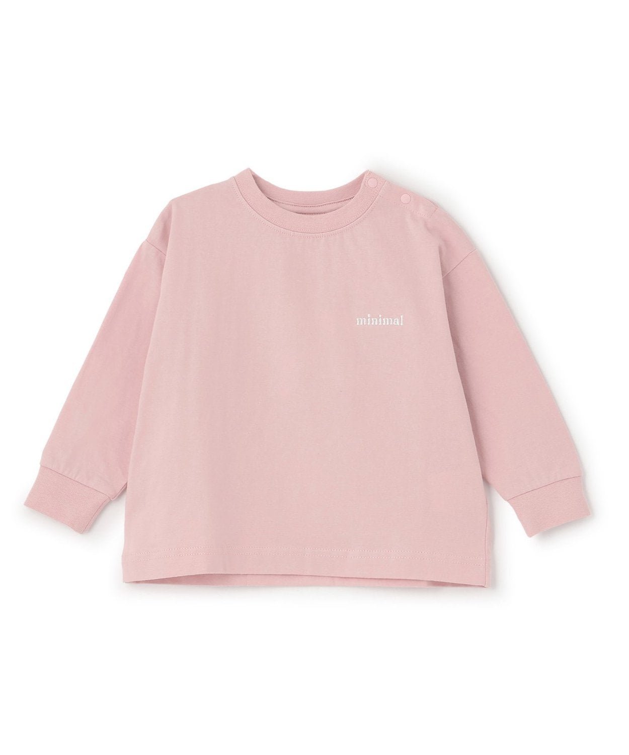 Футболка с длинным рукавом, C100/Устойчивая к пятнам/Пятна MINIMAL, Pink