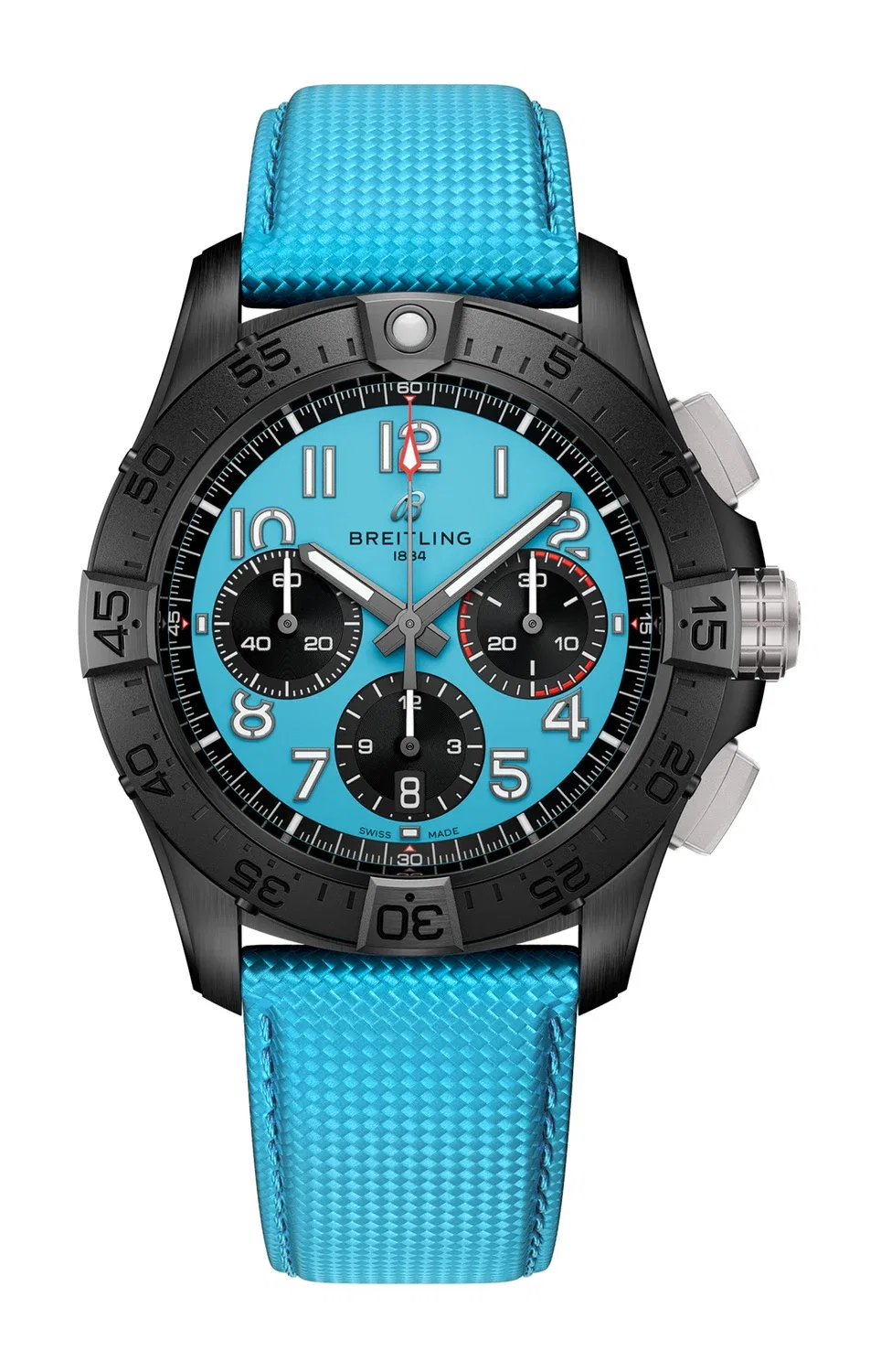 Авенджер B01 Хронограф 42 Найт Мишн - SB0146101L1X1 BREITLING, серебряный