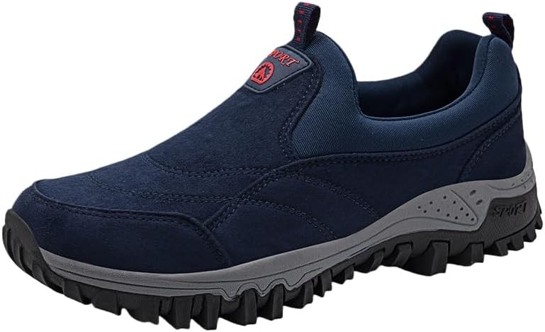 

Мужские повседневные удобные обувь для улицы - спортивные походные ботинки с регулируемой посадкой - большой размер - походная обувь для путешествий Clolinde, синий