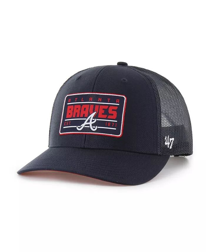 

Мужская темно-синяя регулируемая кепка Atlanta Braves Hardline Trucker '47 Brand